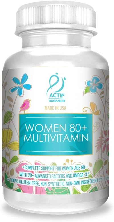 ACTIF Organic Multivitamin for Women Aged 80+ with Omega-3 – Non-GM, 90 Count - görsel 1