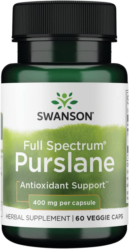 Swanson Full Spectrum Purslane 400 mg, 60 Vegetarian Capsules