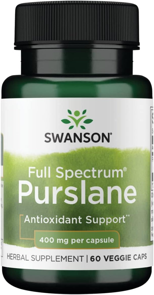 Swanson Full Spectrum Purslane 400 mg, 60 Vegetarian Capsules