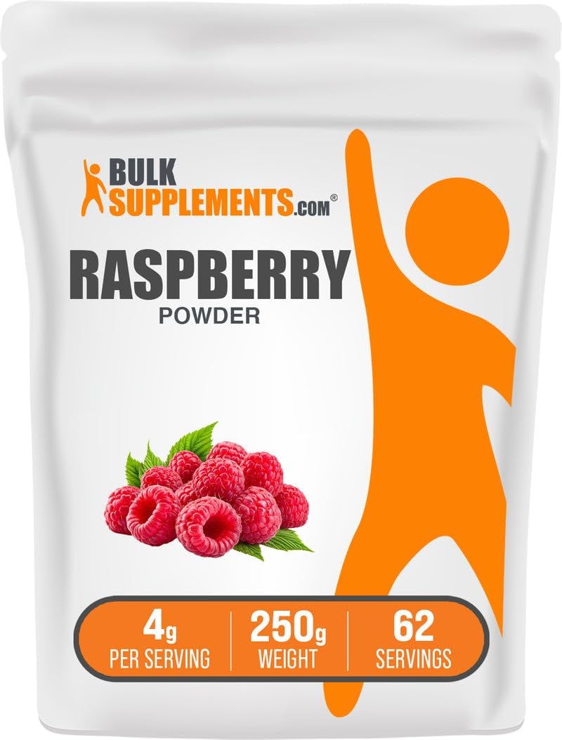 Raspberry Powder – Sourced from Raspberry Fruits, Dried Raspberries Powder – Gluten-Free, 4g per Serving, 250g - görsel 1