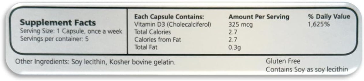 Maximum D3 - Vitamin D3 13,000 IU, 60 Capsules (60-Week Supply) - görsel 7