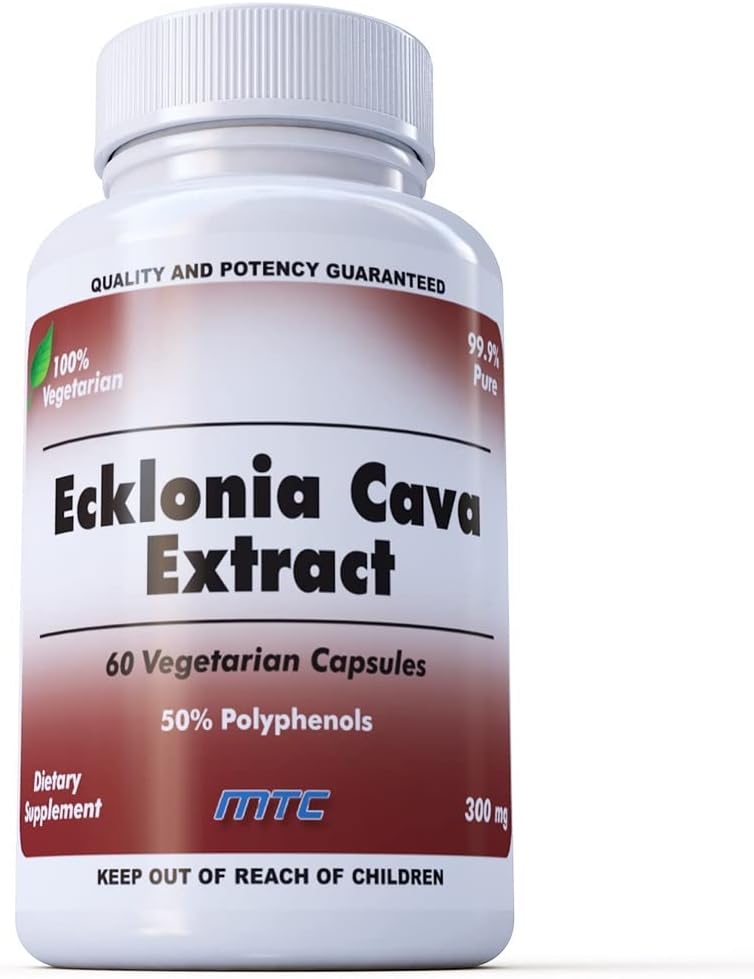 Ecklonia Cava Extract 300 mg, 50% Polyphenols, 60 Vegetarian Capsules, Health Support - görsel 1
