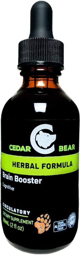 Cedar Bear Brain Booster - Liquid Herbal Supplement for Memory and Vitality Support, 60 ml - görsel 1