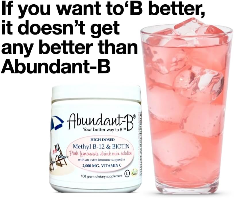 Sufficient-C Abundant-B High-Dose Methyl B-12 and Biotin Pink Lemonade Energy Drink Mix - görsel 3