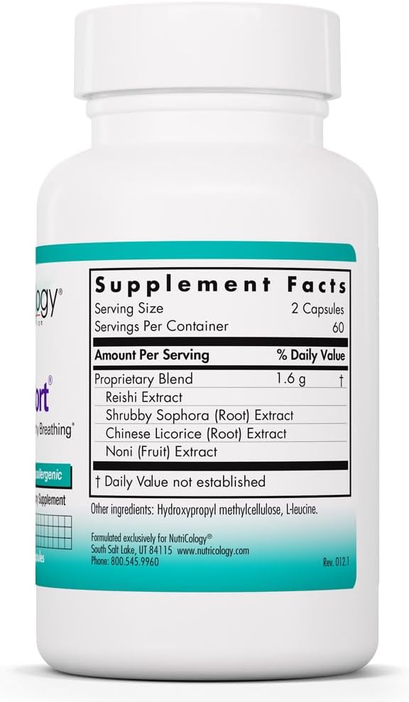 Nutricology PhytoCort – Herbal Supplement for Respiratory Support and Lung Health - görsel 2