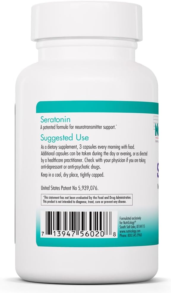 NutriCology Serotonin - Serotonin Support Supplement, 90 Capsules - görsel 3