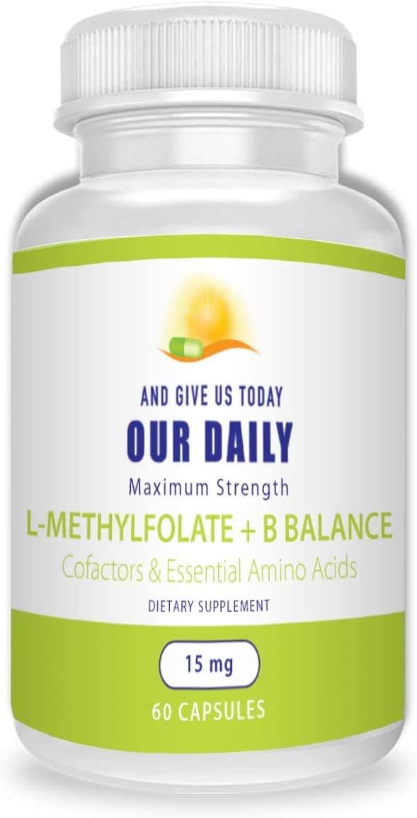 Our Daily Vites L-Methylfolate B Complex - Active Folate, Methylcobalamin, B6, Glycine - 60 Capsules - görsel 9