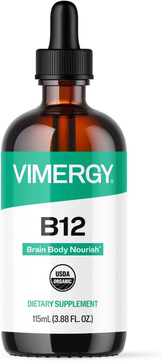 Vimergy Kids USDA Organic Liquid B12 – Promotes Physical Development & Cognitive Function – Fast-Absorbing Immune Support – Vegan, Non-GMO – 55 mL - görsel 8