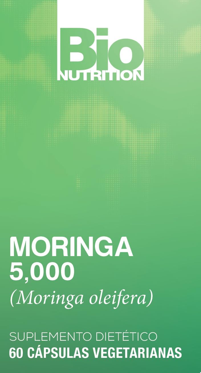Bio Nutrition Moringa 5000mg 60 Vegetarian Capsules - Complete Green Superfood - görsel 3