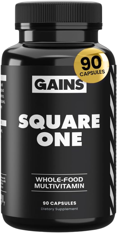 Gains in Bulk Square 1 Multivitamin and Mineral Supplement for Women and Men - 90 Capsules - görsel 1