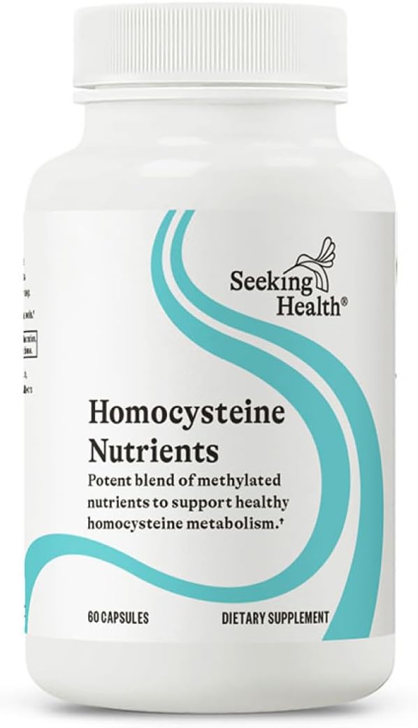 Seeking Health Homocysteine Nutrients – Food Supplement with L-Methylfolate, Vitamin B12, B6 & B2 for Healthy Cognitive Function & Homocysteine Metabolism (60 Capsules) - görsel 1