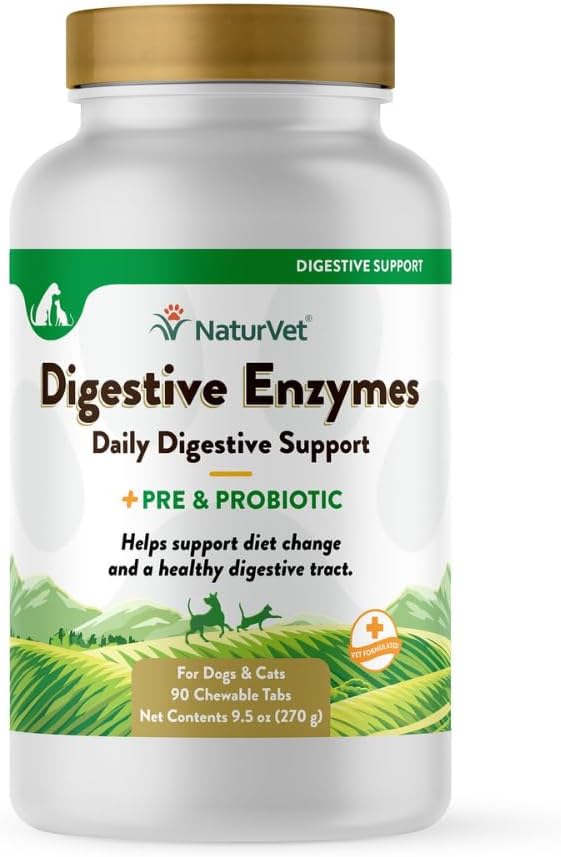 NaturVet Digestive Enzymes Plus Probiotics for Dogs, Soft Chews (90 Count) - görsel 1