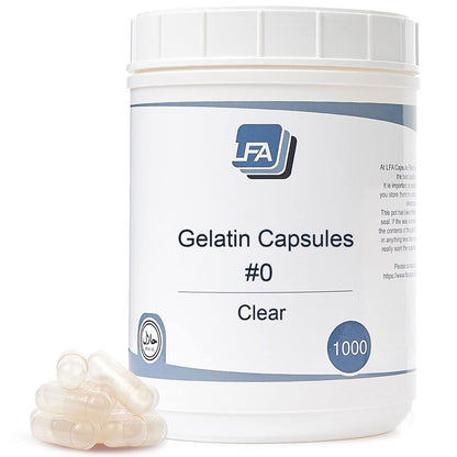 Empty Capsules Size 0 - 1000 Count Empty Gelatine Capsules - Joined Fillable Gel Capsules Empty - Pill Capsules Empty for Capsule Filling Machine - Certified Halal Beef Gelatine Capsules