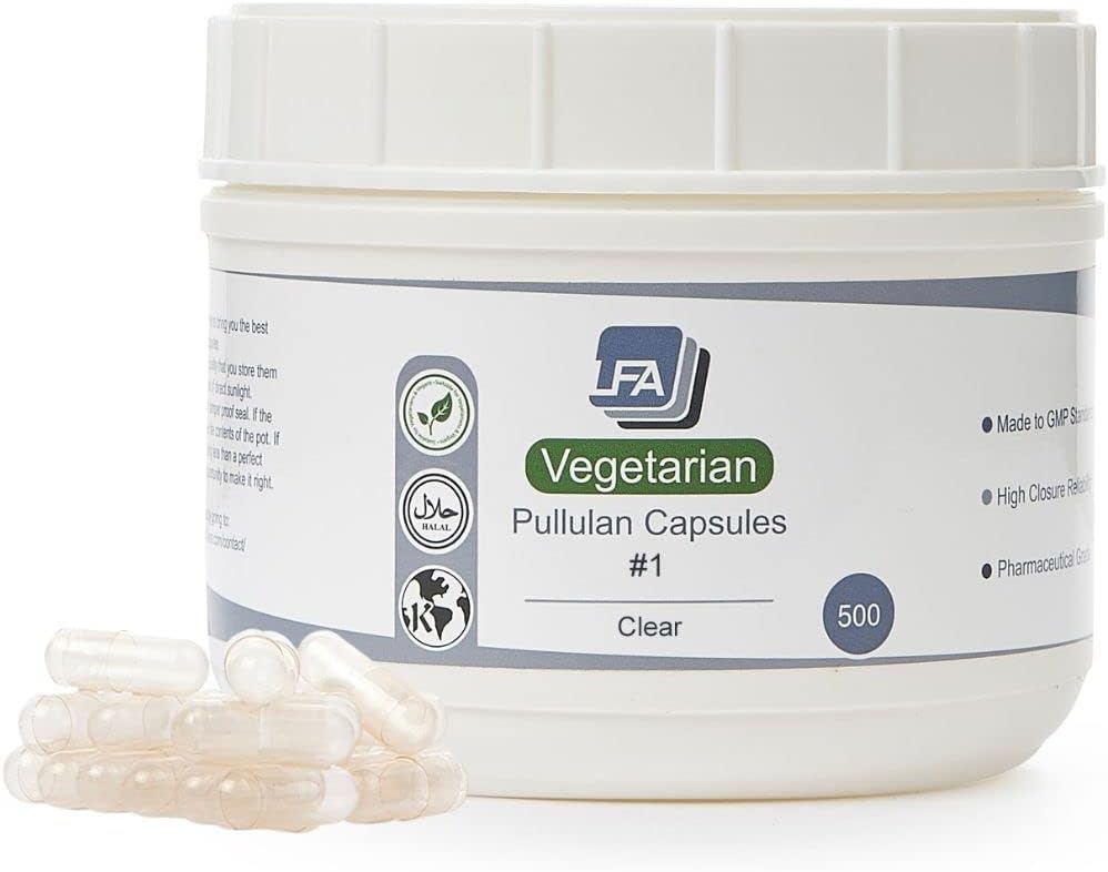 Empty Capsules Size 1 - Clear Vegan HPMC - 500 Count - Fits Capsule Filling Machine Tray - görsel 10