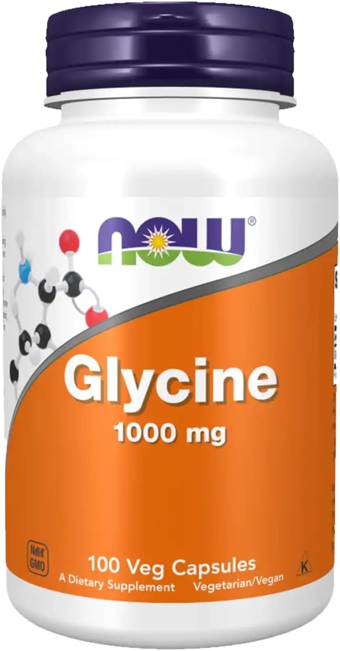NOW Foods Glycine 1000mg, 100 Vegetarian Capsules - görsel 1