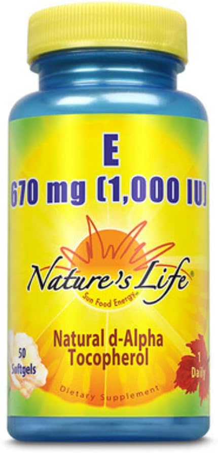 Nature's Life Vitamin E 1,000 IU - 50 Softgels - görsel 1