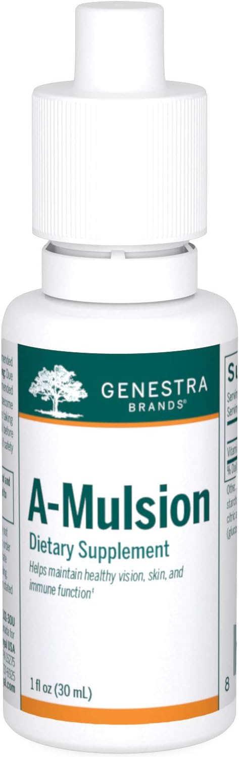 Genestra Brands A-Mulsion – Vitamin A Liquid Supplement, Citrus Flavour, 30 ml - görsel 1