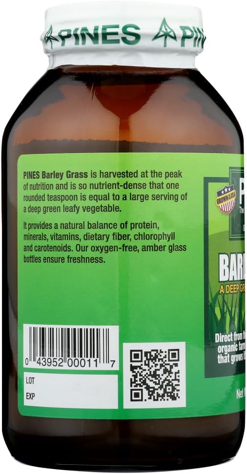 Pines Barley Grass Powder – Organic, 283g - görsel 2
