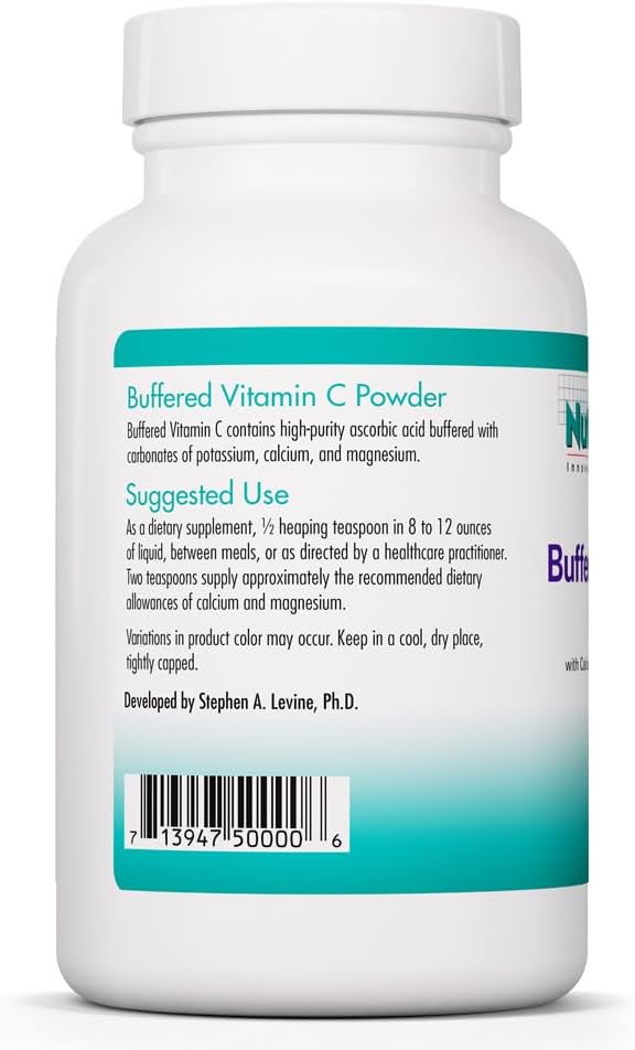 NutriCology Buffered Vitamin C Powder – Buffered Vitamin C for Antioxidant & Immune Support – Ascorbic Acid with Calcium, Magnesium & Potassium – Non-GM & Gluten-Free – 102 Servings – 8.5 oz - görsel 3
