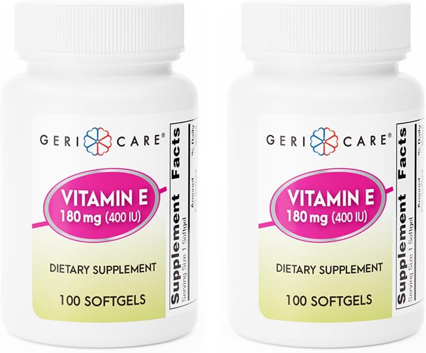 GeriCare High-Potency Vitamin E Capsules – 400 IU for Skin and Immune Support, 180 mg | 100 Count - görsel 10