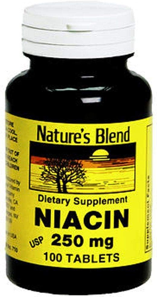 Nature's Blend Niacin 250 mg 100 Tablets - görsel 1