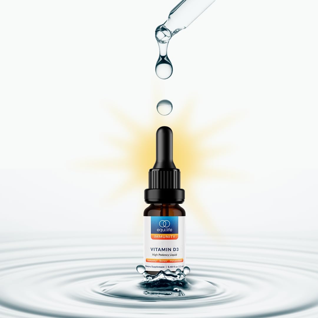 Equilife Vitamin D3: High Potency Liquid Drops, Non-GM, 0.40 fl oz (11.8 ml) - görsel 5