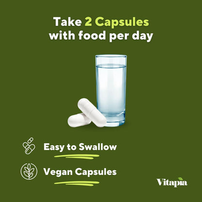Vitapia Pure Fucoidan 85% Brown Seaweed Extract – 1000mg per Serving – 120 Veggie Capsules