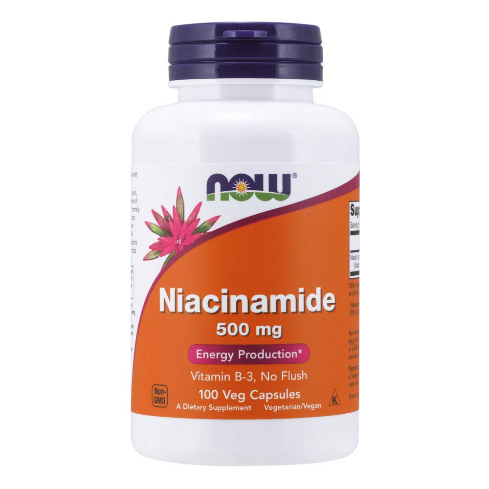 NOW Foods Niacinamide 500mg, 100 Capsules - görsel 1