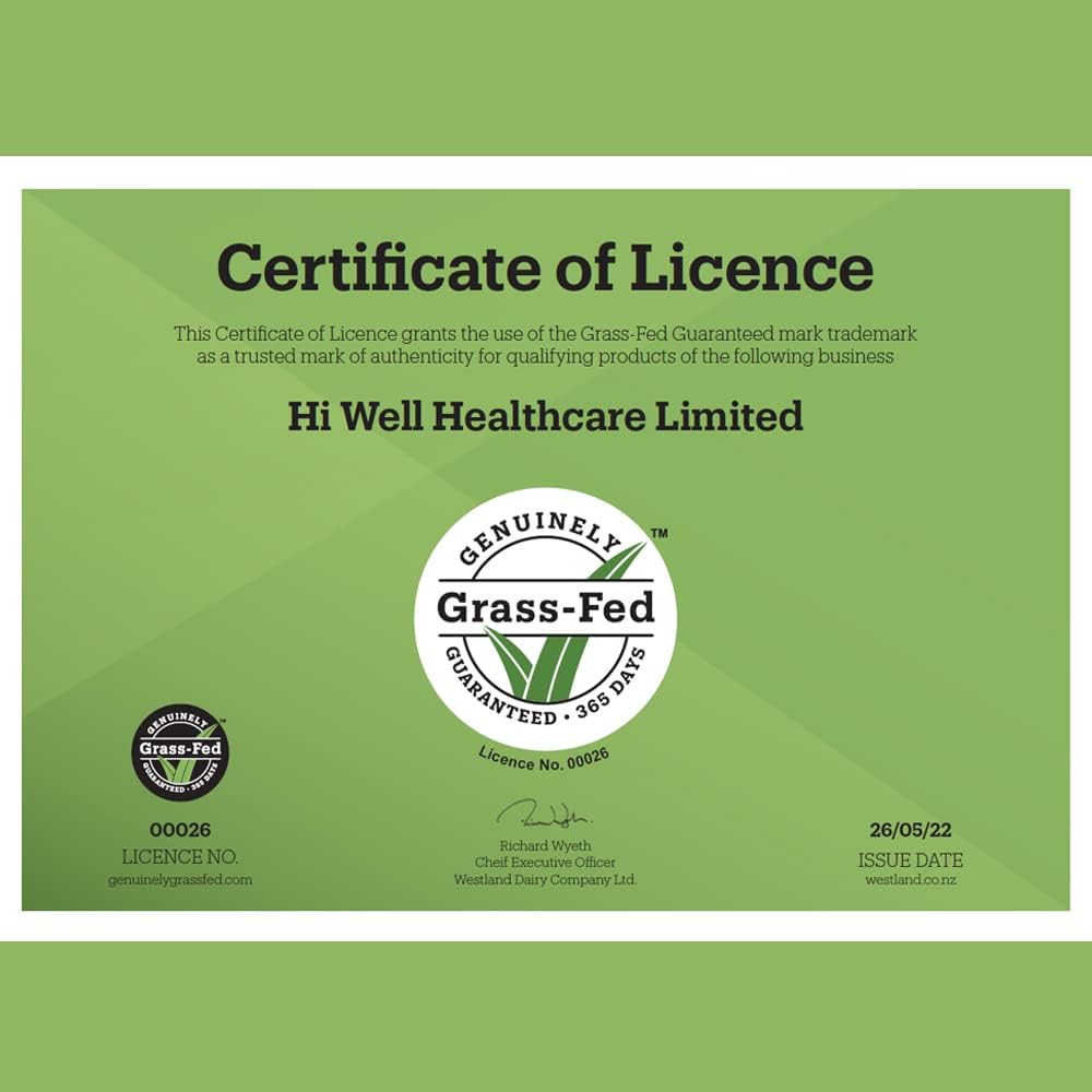 Hi Well Premium 100% Pure New Zealand Bovine Grass-Fed Colostrum 500 mg, 120 Capsules - görsel 7