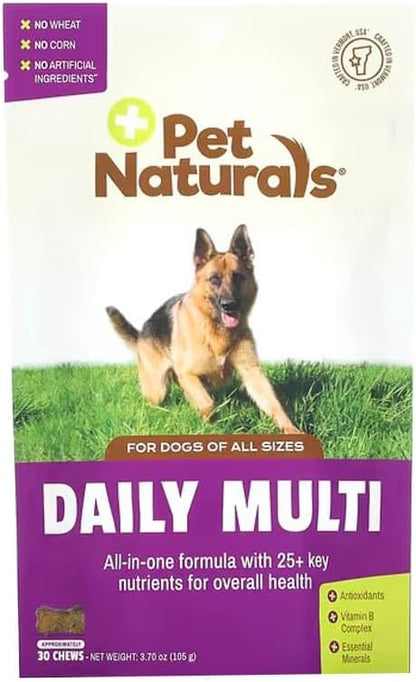 Pet Naturals Daily Multivitamin for Dogs, Veggie Flavour, 30 Chews