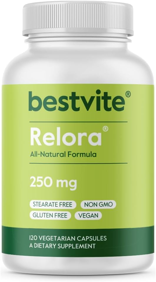 BESTVITE Filler-Free Relora 250mg (120 Veg Capsules) – Clinically Researched – No Stearates – Vegan – No Fillers – Aims to Support Occasional Stress Management* - görsel 1