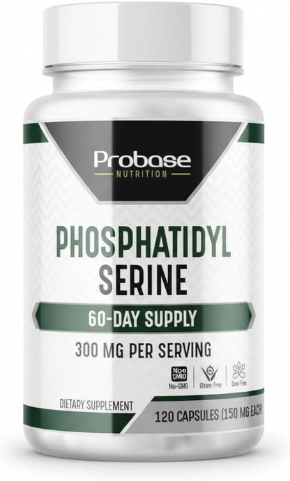 Probase Nutrition Phosphatidylserine 300mg Food Supplement for Cognitive Function - 120 Capsules