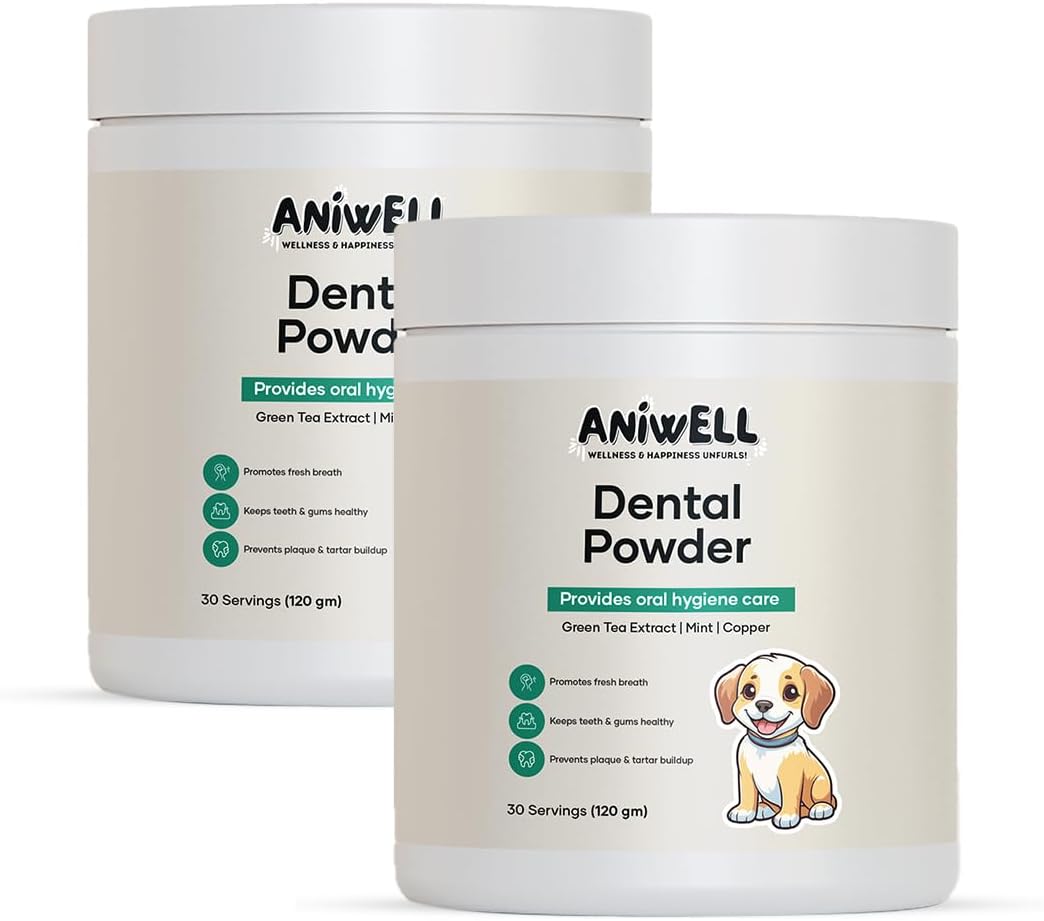 Aniwell Dog Dental Powder - Powered by Herbal Extracts for Fresher Breath and Dental Support (Pack of 3) - görsel 8