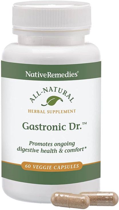 Native Remedies Gastronic Dr. - Natural Herbal Digestive Supplement for Dogs, 60 Veggie Caps