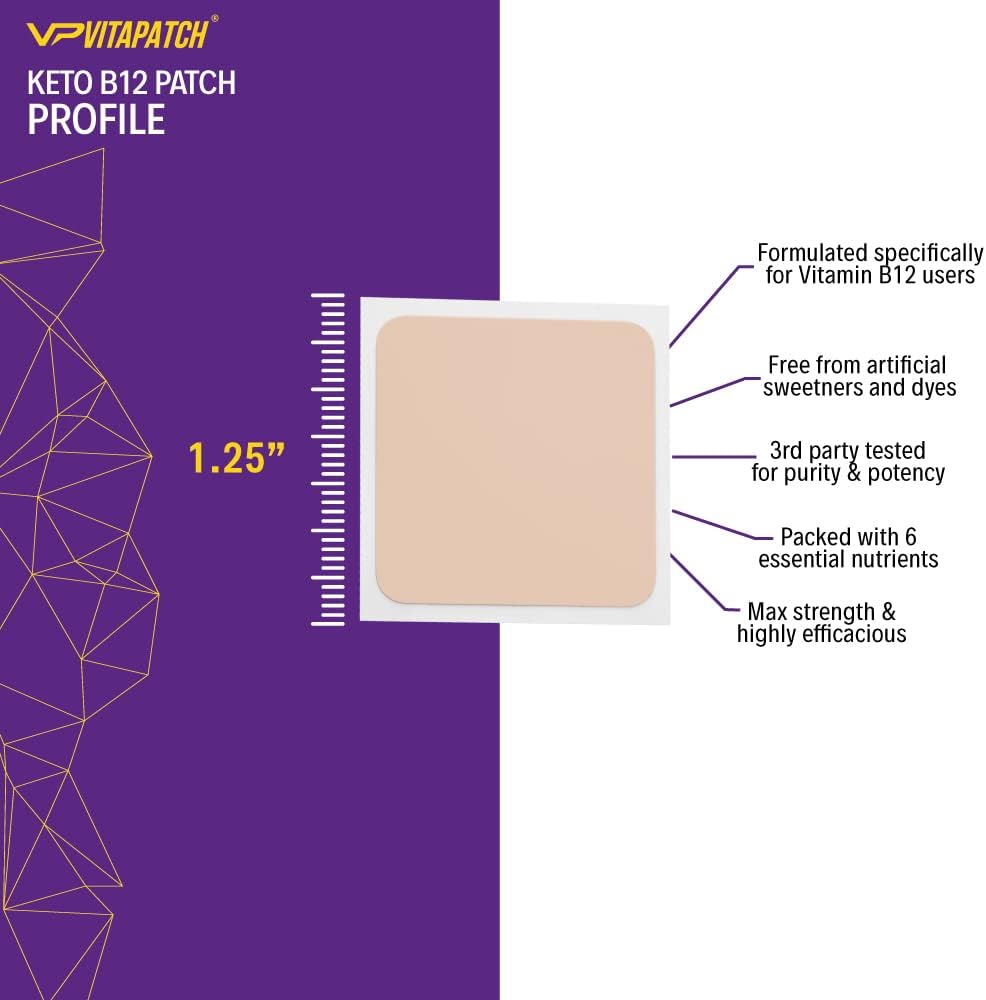 VitaPatch Keto Patch with B12 Methylcobalamin and Guarana - 30 Day Supply - görsel 3