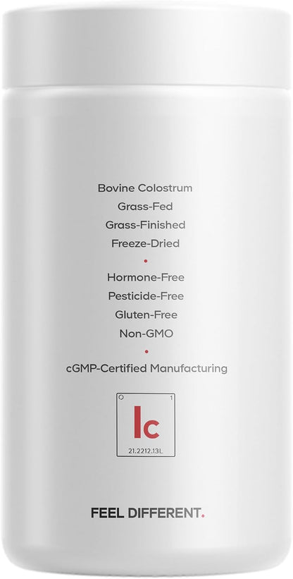 Codeage Colostrum Food Supplement, Grass-Fed Colostrum - Prized First Milk - Grass-Finished, Freeze-Dried - 180 Capsules