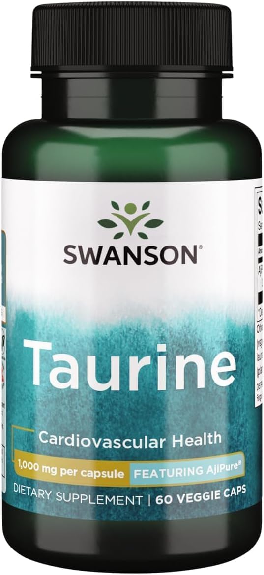 Swanson AjiPure Amino Acid Taurine 1000 mg, 60 Veg Capsules - görsel 1