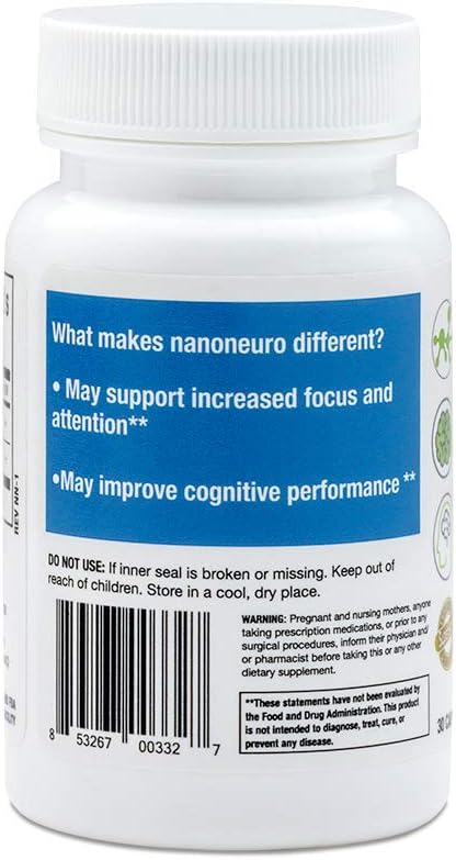 Biopharma Scientific NanoNeuro - Brain Support with NAC 600mg & L-Theanine 200mg, 30 Capsules - görsel 2