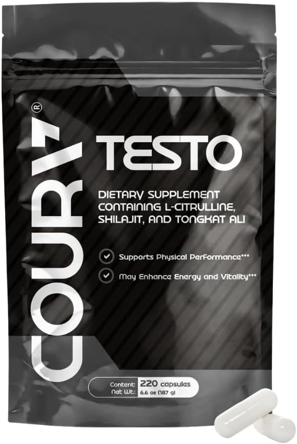 COURA Men's Testo Booster and Multivitamin – 220 Capsules (55 Servings) - görsel 1