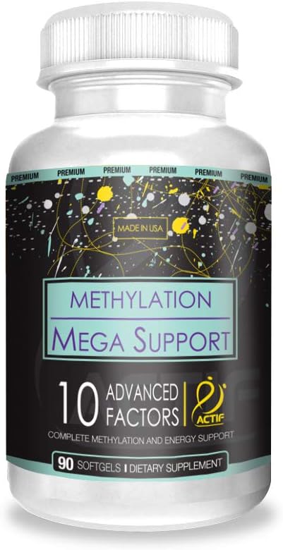 ACTIF Methylation Mega Support with 10 Advanced Factors and Organic Folate – 100% Natural, Non-GMO, 90 Capsules - görsel 1