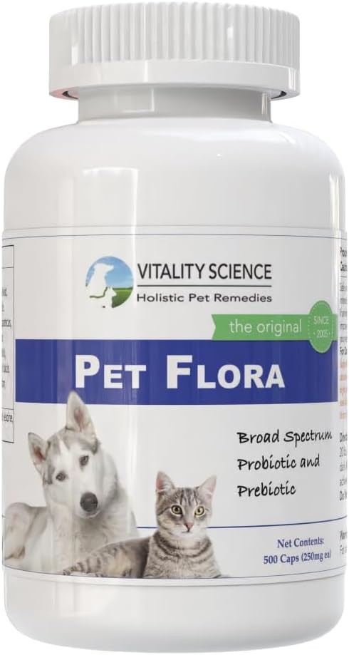 Vitality Science Pet Flora – Natural Probiotics for Cats and Dogs, Digestive Support Supplement, 250 Capsules - görsel 8