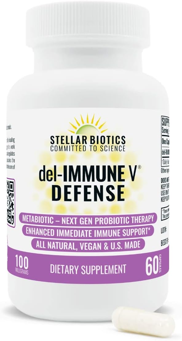 Del-Immune V® Defence - All-Natural Immune Support & Gut Health Metabiotic (120 Caps) - görsel 4