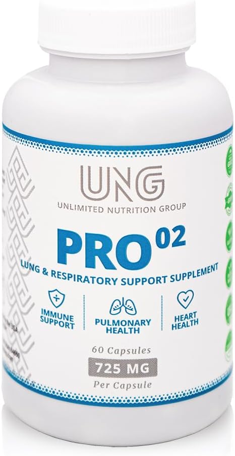 UNG Pro-O2 Lung & Respiratory Support Supplement - 725 mg, 60 Capsules - görsel 1