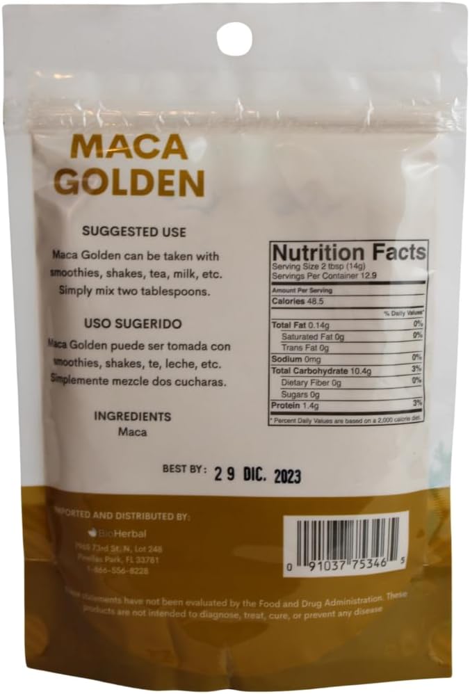 Bio Herbal Maca Golden - Pure Root Powder - 180g - görsel 2