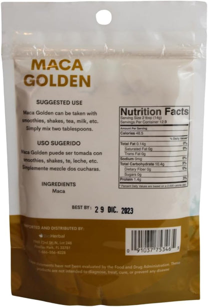 Bio Herbal Maca Golden - Pure Root Powder - 180g