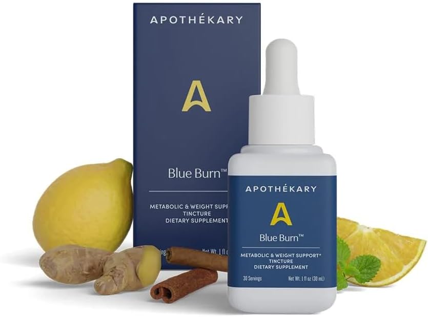 Apothékary Blue Burn Herbal Supplement Liquid Drops - Metabolism & Weight Management Support - 30 ml (30 Servings) - görsel 1