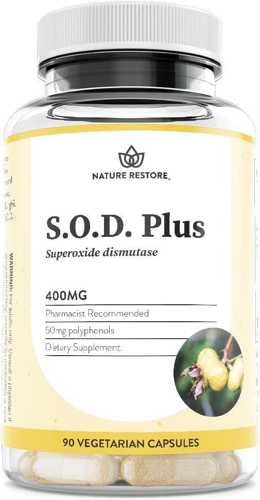 Superoxide Dismutase (SOD) Supplement - High SOD-Like Activity Enzyme, Vegan, 90 Capsules - görsel 1