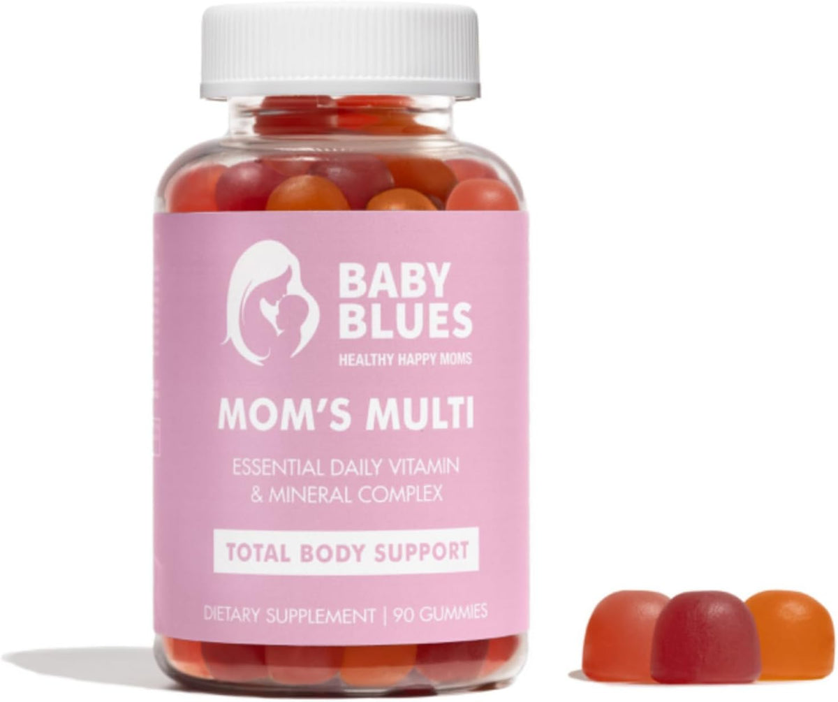 Baby Blues Multivitamin for Women - Daily Gummy Multivitamin for Mum with Biotin, B12, Folate, Vitamin D & Zinc - Hair, Skin & Nails, Energy & Immune Support - Iron Free, 90 Gummies - görsel 1