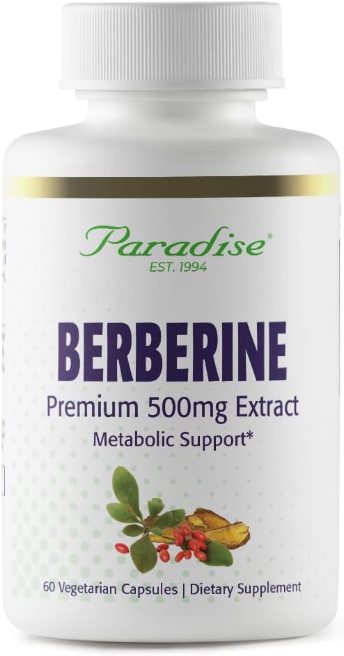 Paradise Herbs Berberine Extract, 500 mg, 60 Vegetarian Capsules - görsel 1