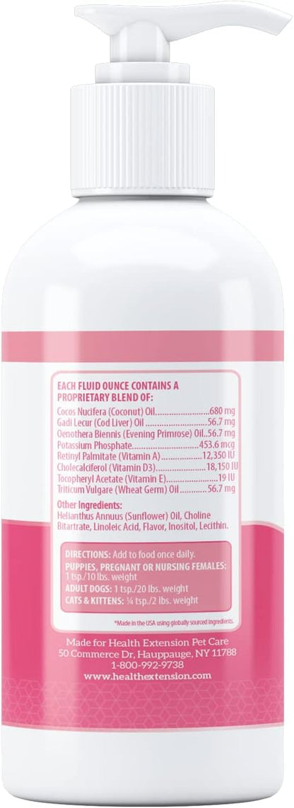 Health Extension Skin & Coat Supplement for Dogs and Puppies, 473 ml